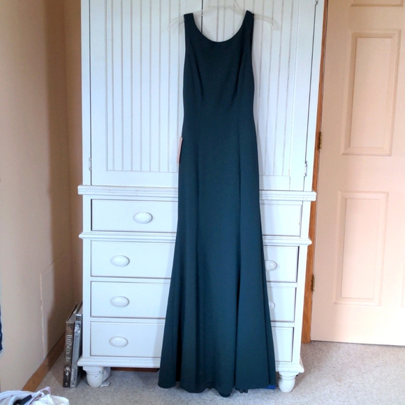 BHLDN Misty Dress in Dark Emerald - Picture 3 of 7